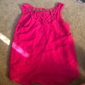 Open strappy back tank top